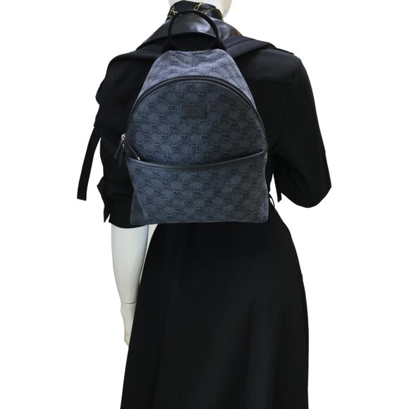 Gucci  Children\'s GG Denim Backpack Dark Grey 782708 main image 5